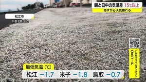 朝と日中の気温差が15℃以上!氷点下の寒さから4月上旬並みの陽気 季節外れの暖かさ続く