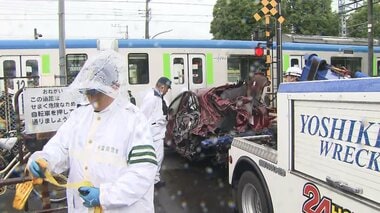 東武アーバンパークラインの電車と車が衝突　初石駅付近の踏切　いずれもけが人なし　野…