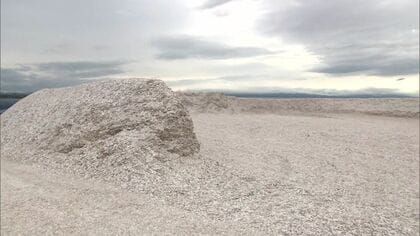 “1番の邪魔者”を有効活用へ　「貝殻」を白い粉に変えてアスファルト舗装材の一部に 特産品のホタテ「ごみ問題」一気に解決へ 北海道八雲町