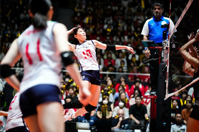 最高得点をマークした井上愛里沙(写真:©️FIVB)