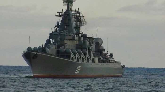 沈没したロシア黒海艦隊の旗艦「モスクワ」