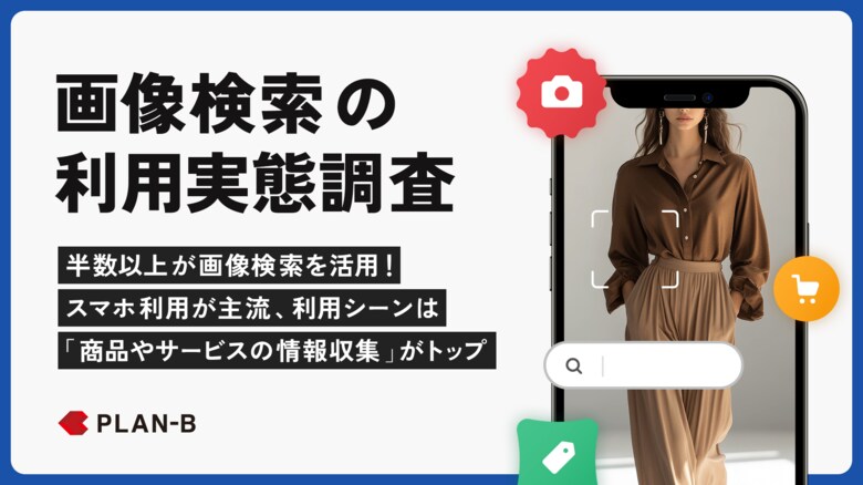 <画像検索の利用実態調査> 半数以上が活用、主な目的は「商品の情報収集」【PLAN-B調査】