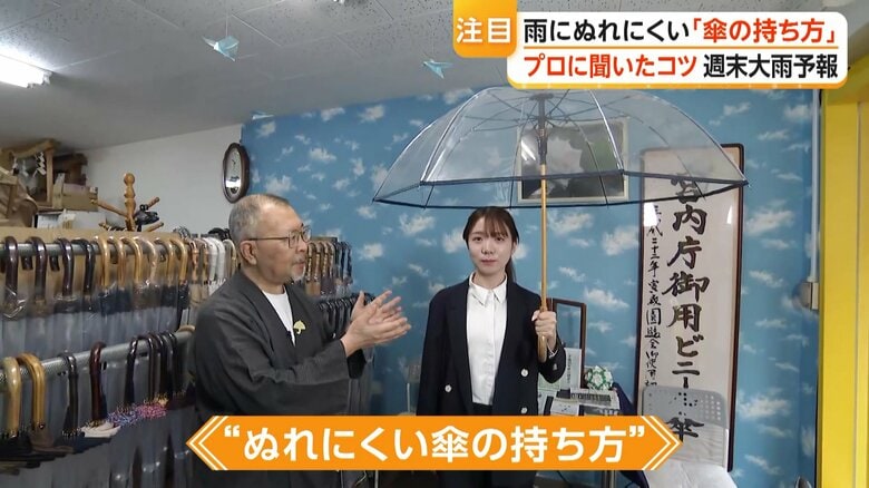 大雨・台風シーズンに「耐風傘」や「形状記憶タイプ」が人気　傘のプロが教える骨の数と持ち方で濡れにくくなるコツ｜FNNプライムオンライン