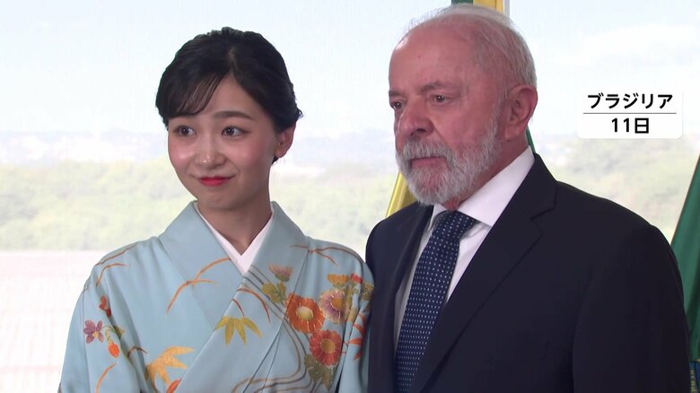 大統領を表敬訪問し、天皇皇后両陛下からのメッセージを伝えられた