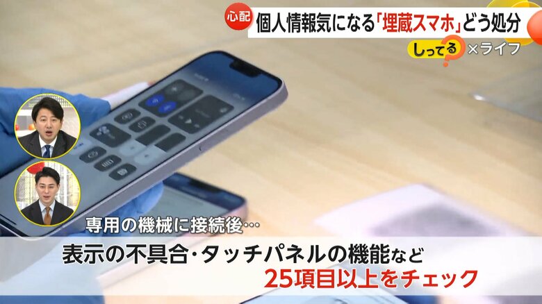 タッチパネルの機能など25項目以上をチェックするスタッフ