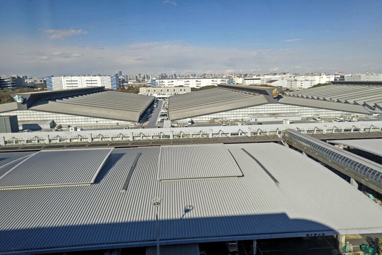 大田市場の2層にした荷置き場