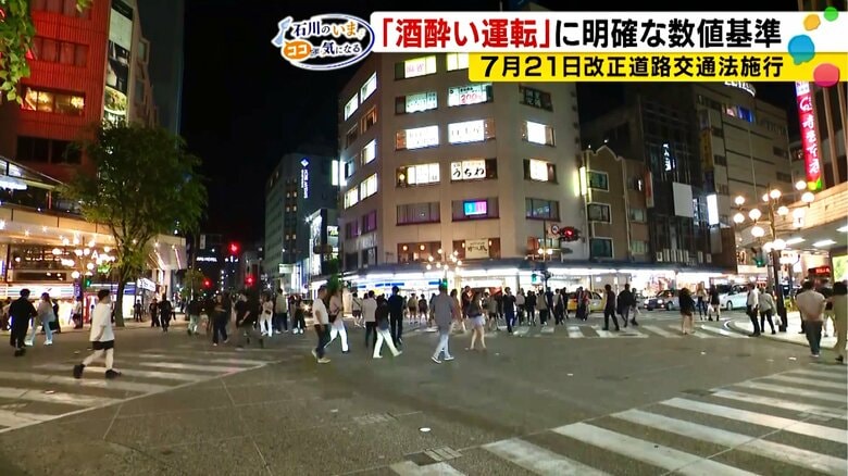 飲み屋が集中する金沢市片町