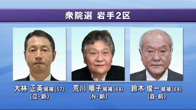 岩手２区 ３候補の第一声 衆院選公示 岩手県
