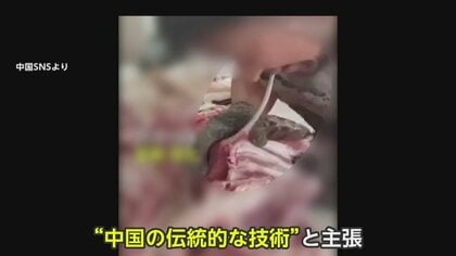 「数十年受け継がれた技術」カルビ肉の骨を歯で処理する精肉店店主の動画が物議　「そんな伝統技法ない」当局否定　中国