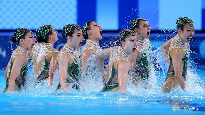 パリ五輪 アーティスティックスイミング チームアクロバティックルーティンで日本は7位 総合5位で惜しくもメダルならず