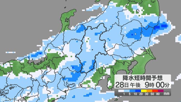 関東甲信で大雨・土砂災害に警戒、台風26号の影響も 29日明け方まで突風や落雷に注意
