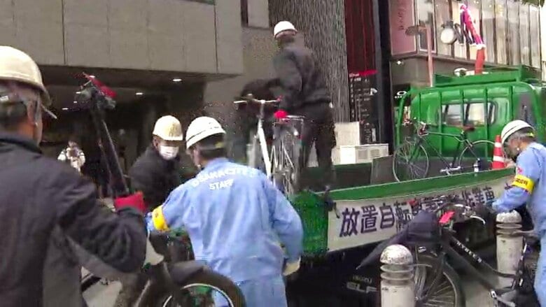 「放置自転車」大阪市職員が“不正撤去”4万台以上判明　期限待たずに撤去　防犯登録シールを剥がすことも｜FNNプライムオンライン