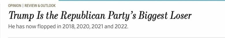 「共和党の最大の敗者はトランプだった」ウォールストリート・ジャーナル紙(9日)
