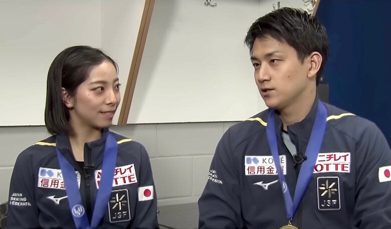 四大陸選手権後、インタビューに応じた2人
