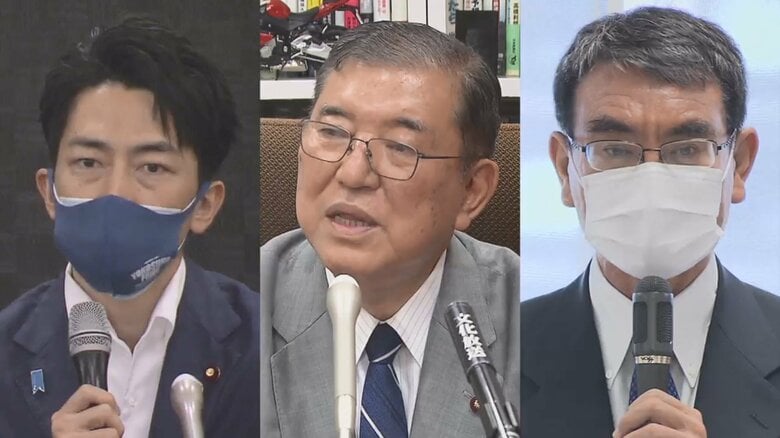 トップ3は2021年の総裁選で河野氏を推した「小石河連合」