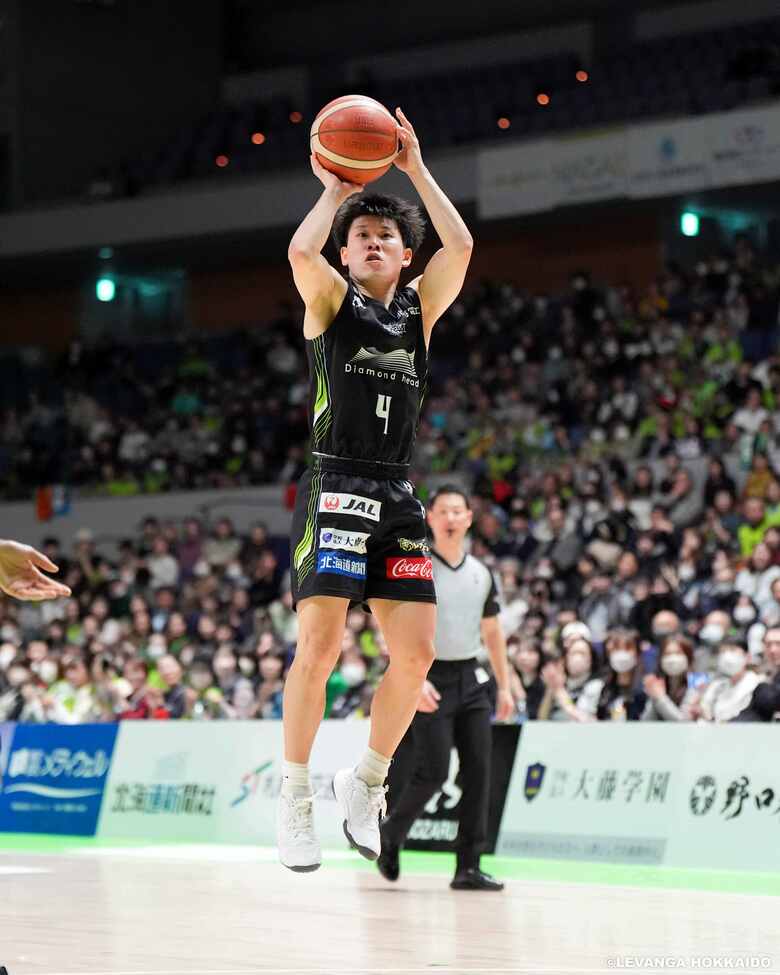 第4Qで12得点と勝利に貢献した寺園脩斗選手（提供：レバンガ北海道）