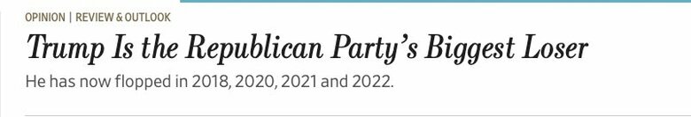 「共和党の最大の敗者はトランプだった」ウォールストリート・ジャーナル紙（9日）