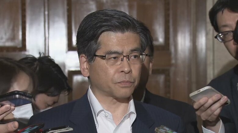 「東京における自公の信頼関係は地に落ちた」と述べた公明・石井幹事長（5月25日）