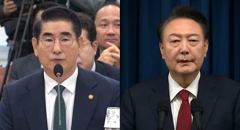 金龍顕国防相（当時）と尹大統領