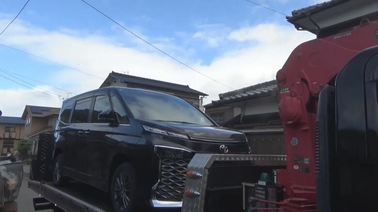 押収された平原容疑者の車（12月19日）