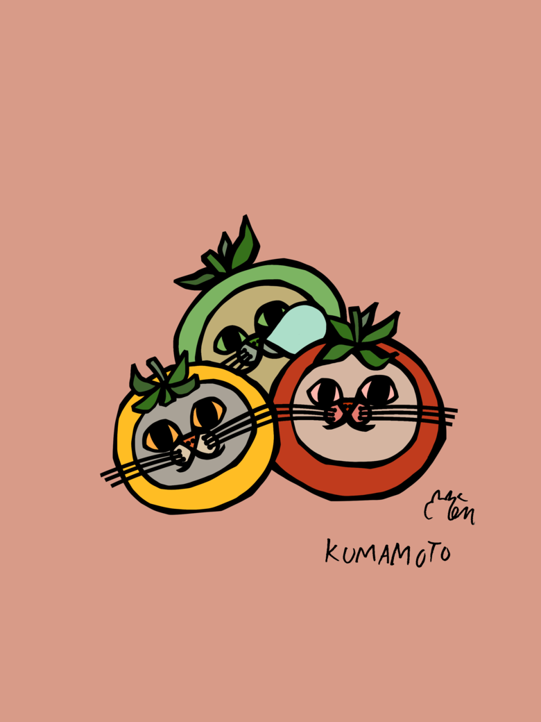 熊本県のご当地ネコ（ミニトマトねこ）