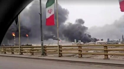 イラン石油施設に空爆で5人負傷　米軍機乗員1人の安否は不明