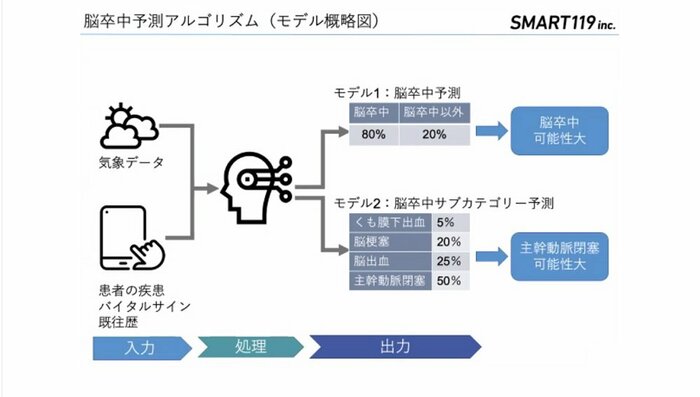 脳卒中予測アルゴリズム(画像提供:Smart119)