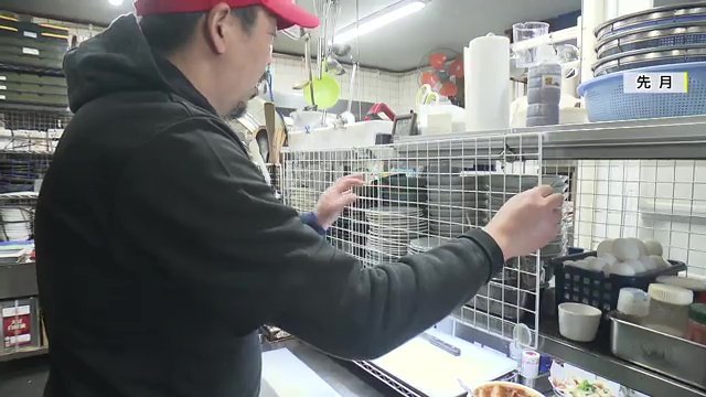 地震後、対策を強化 食器が落ちないように工夫