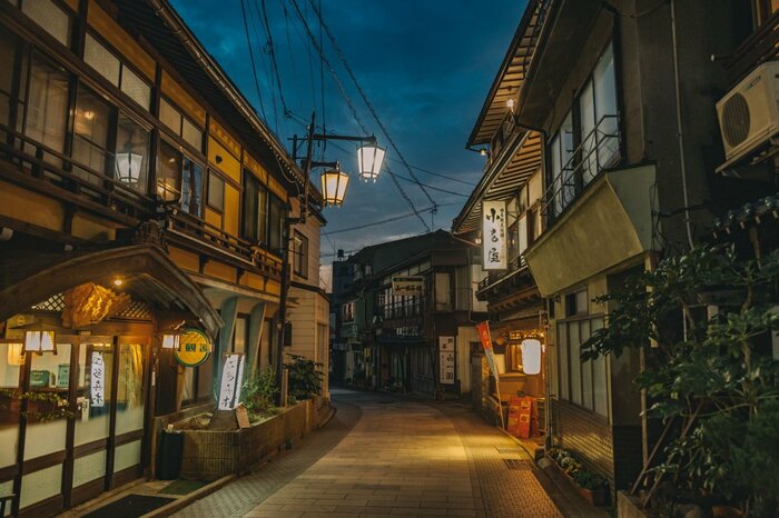 渋温泉(長野県/2024年4月撮影)