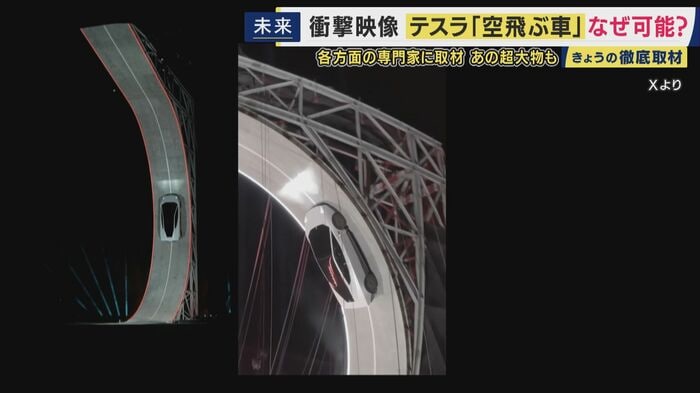 テスラの新型車の発表会