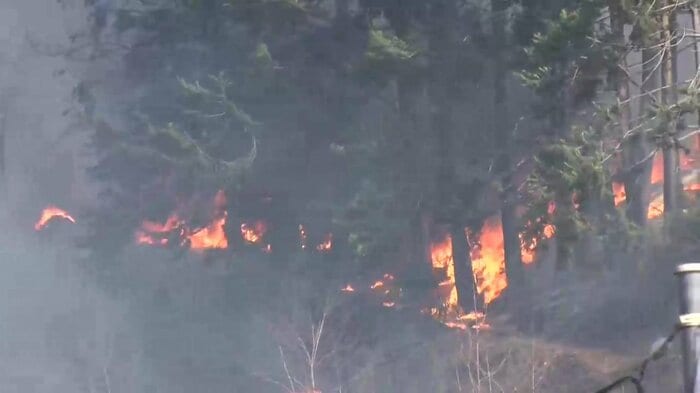 2025年2月26日　大船渡市で山林火災発生　2時間で延焼範囲600 haに