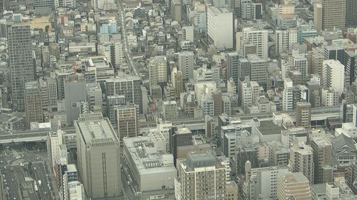 現場は大阪の中心部