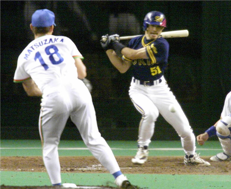 99年6月、松坂から初ヒットを打ったイチロー(写真:時事)