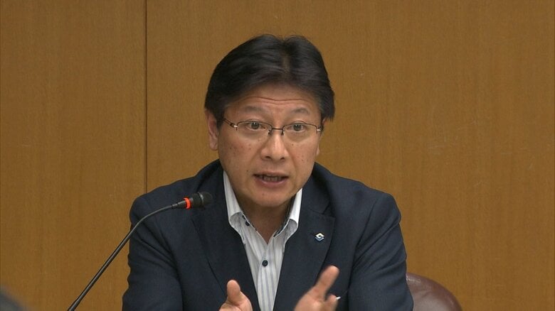 JR東海と合意した理由を説明する田辺市長（2018年6月）
