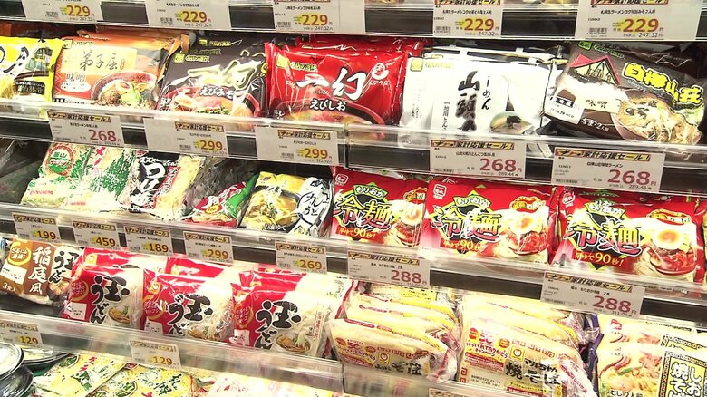 焼きそばなどの麺類の売り上げが増加