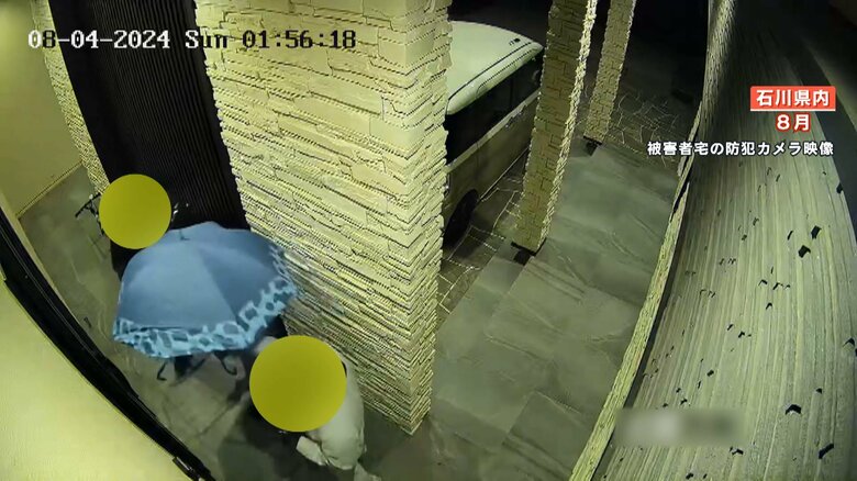 玄関のセンサーライトがついても気にする様子はない