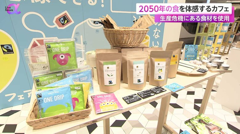 青山学院大学の学生が商品セレクトやカフェの運営に携わる「2050年カフェ」