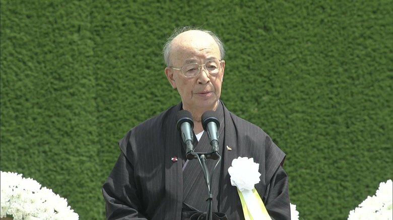 宮田さん「平和への誓い」を読み上げる