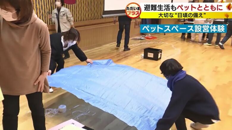 飼育スペースの設営体験（2024年1月・静岡市）