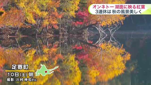 【菅井さんの天気予報 12日(月・祝)】紅葉リフレクション&ハクチョウの渡り... 北海道は季節が進む!今週後半は晩秋の嵐のち石北峠は雪も…