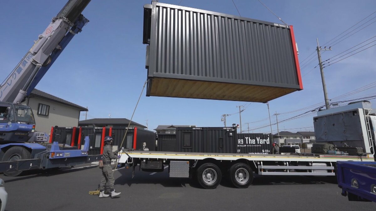フランスに旅したコンテナ 客室ごと動かせる」移動式コンテナホテルが上市町に登場！ 12月20日に
