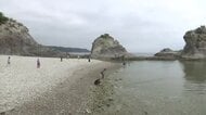 浄土ヶ浜海水浴場の海開き　県内トップ　岩手県宮古市
