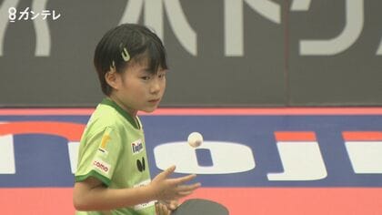 9歳の天才卓球少女　張本智和選手の妹・美和選手を相手にデビュー戦で堂々の戦い【京都発】