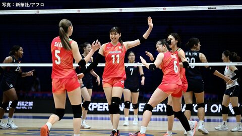 バレー女子日本代表が香港にストレート勝ち　2連勝へあすは韓国戦【バレーボール アジア選手権】