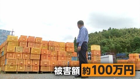 「現物を返して…」農業用コンテナ800個盗難事件　容疑者が出頭　ネットで販売し1万5000円詐取か　熊本