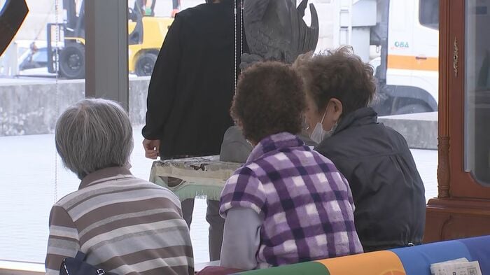 避難してきた人