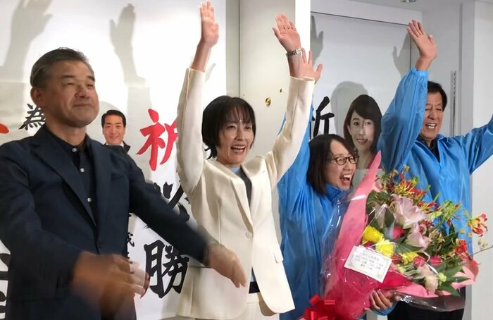 トップ当選を果たした新人の植野氏