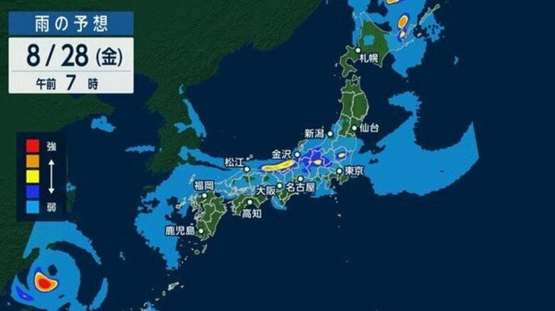 夏休み終盤のお天気どうなる　秋雨前線が「雨雲製造ライン」となり日本海側を中心に大雨のおそれ　｜FNNプライムオンライン