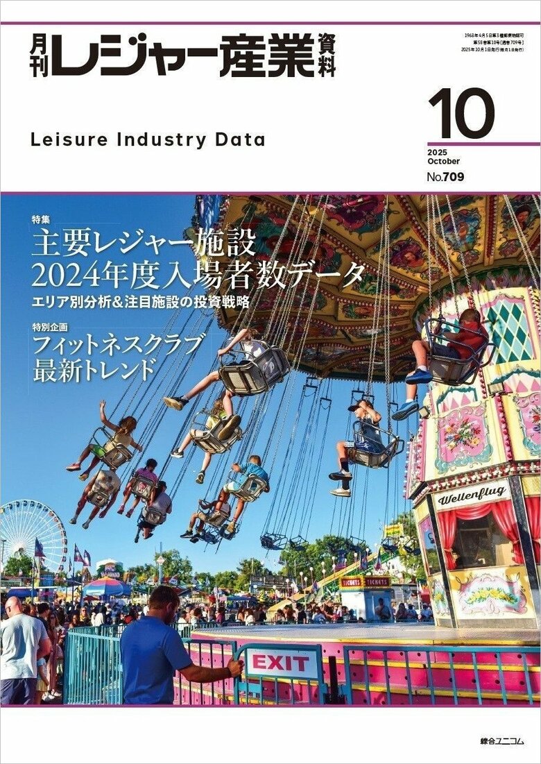【独自調査】全国主要レジャー施設のエリア別入場者数データ――『月刊レジャー産業資料』2025年10月号で2024年度版調査結果を公表