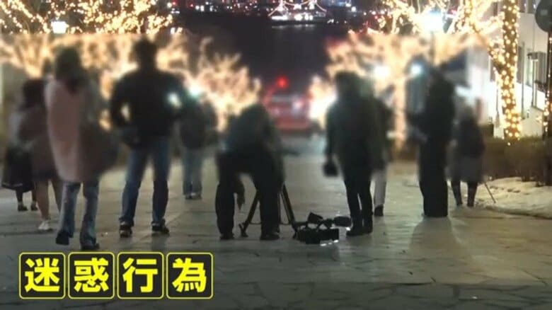 【あ然】「おばさん年だから…」ベビーカー放置・車道に三脚立て驚きの言い訳も…函館“映えスポット”で外国人観光客が危険な撮影行為　｜FNNプライムオンライン